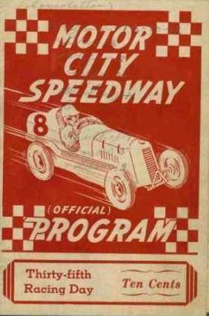 Motor City Speedway - Program From Randy (newer photo)